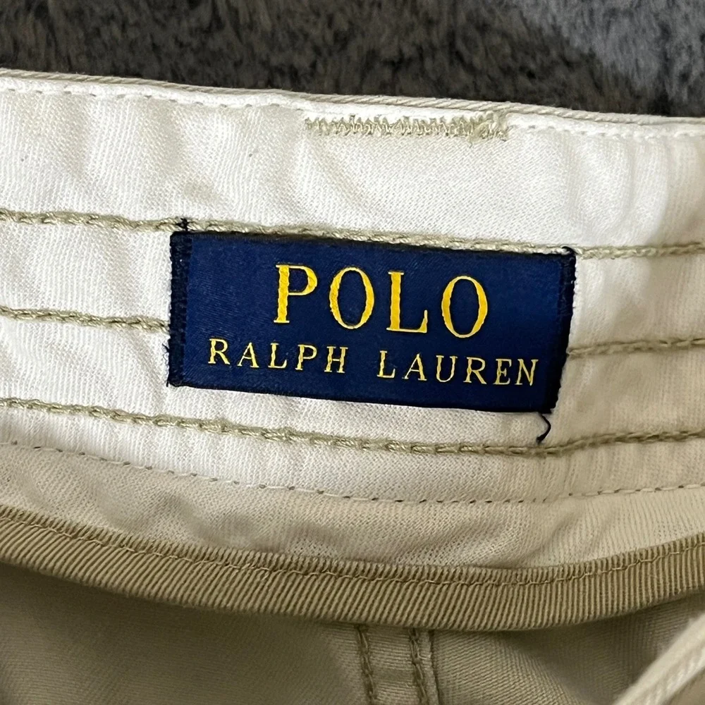 Polo Ralph Lauren Mens 42 Tan Classic‎ Polo Chino Cotton Cargo Shorts Khaki